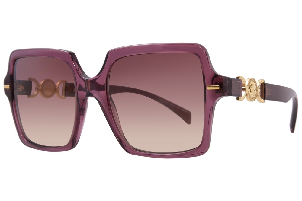 Versace VE4441 55mm Womens Sunglasses Transparent Violet Brown Gradient