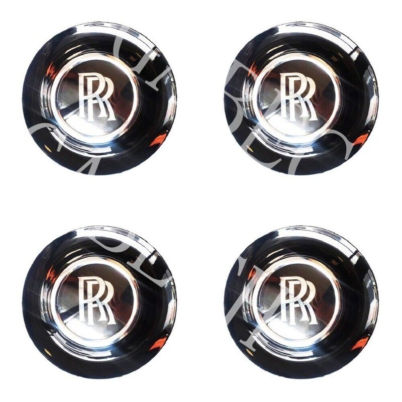 Rolls-Royce Ghost Wraith Dawn Chrome Center Hub Cover in Black