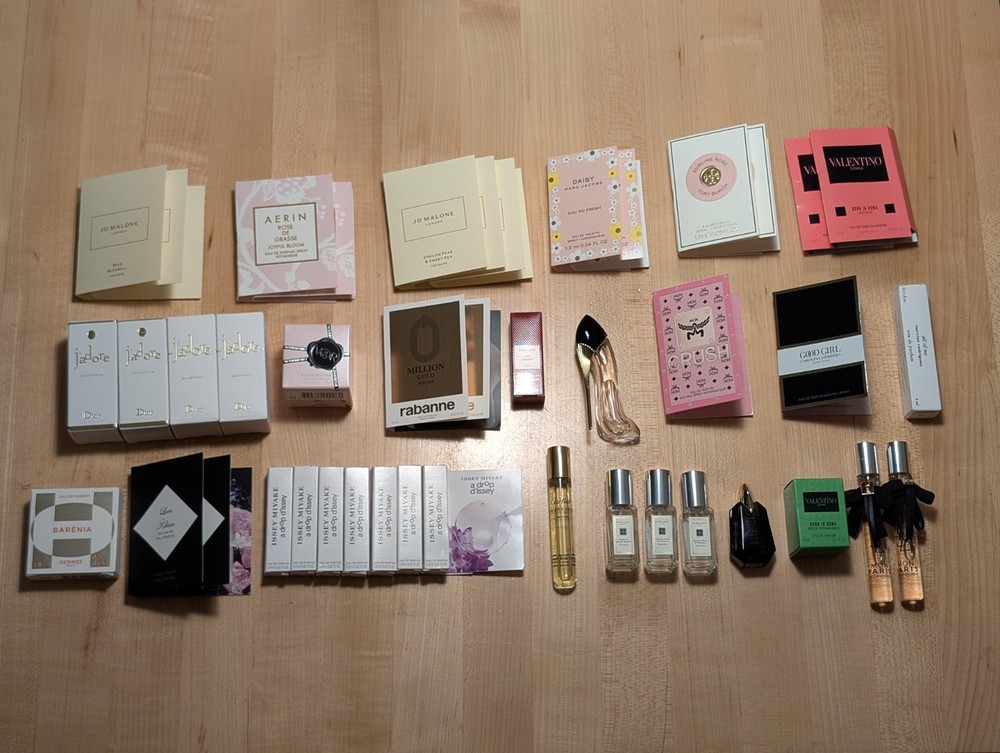 54-Piece Luxury Women's Perfume Lot with Dior, Hermes & Kilian Fragrances