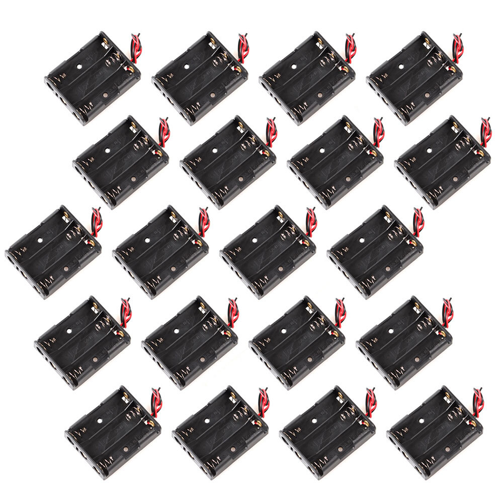 20-Pack 4.5V AA Battery Holder Case with Double Wire Leads-image