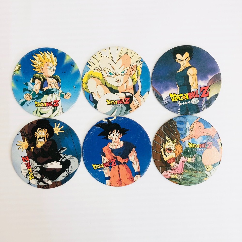 Vintage Dragon Ball Z Japanese Menko Trading Cards 6-Piece Set Free Shipping