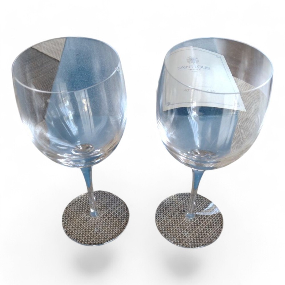 SAINT LOUIS Crystal Wine Glass Set Elegant Premium 2 Pcs