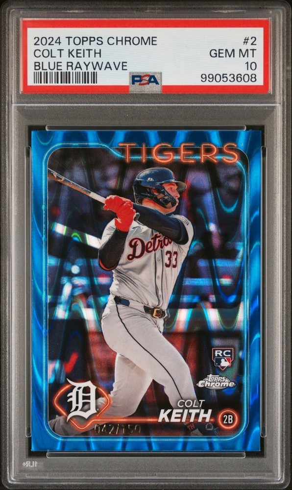 2024 Topps Chrome Colt Keith Blue RayWave Refractor /150 PSA 10 🔥🔥🔥