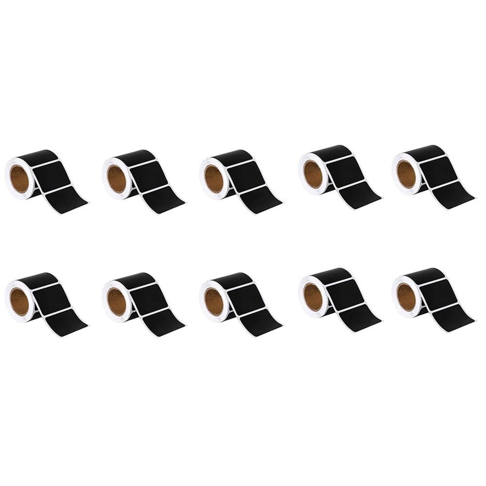 10-Roll Black Chalkboard Sticker Labels, 300Pcs per Roll for Organizing