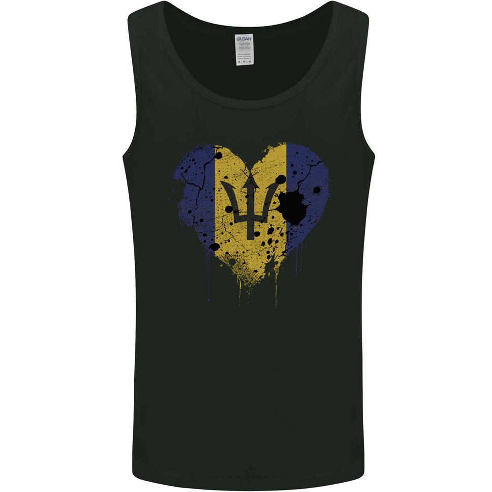 Love Barbados Flag Barbadians Day Football Mens Vest Tank Top