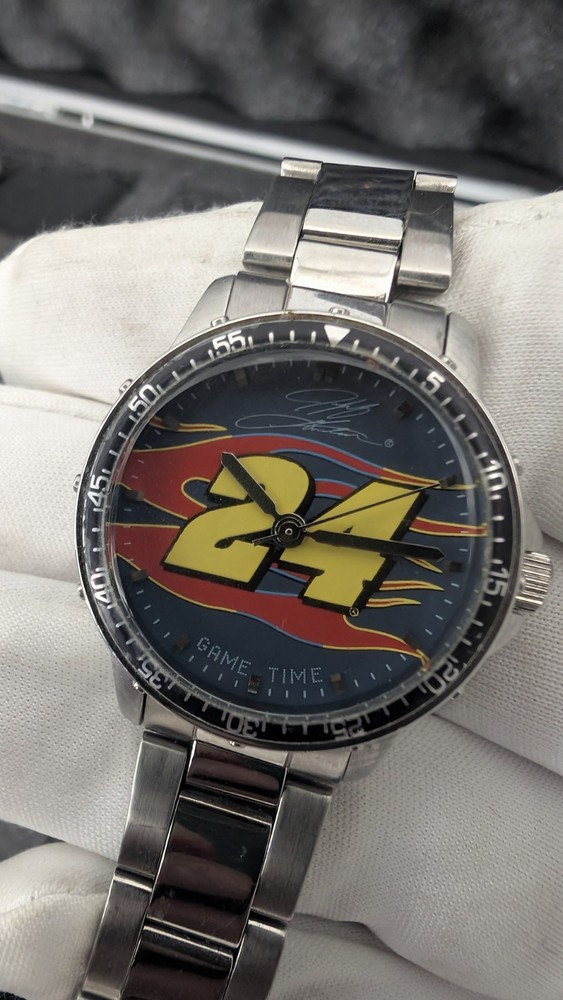 Jeff Gordon #24 NASCAR Crew Chief Stainless Steel Watch Game Time Series