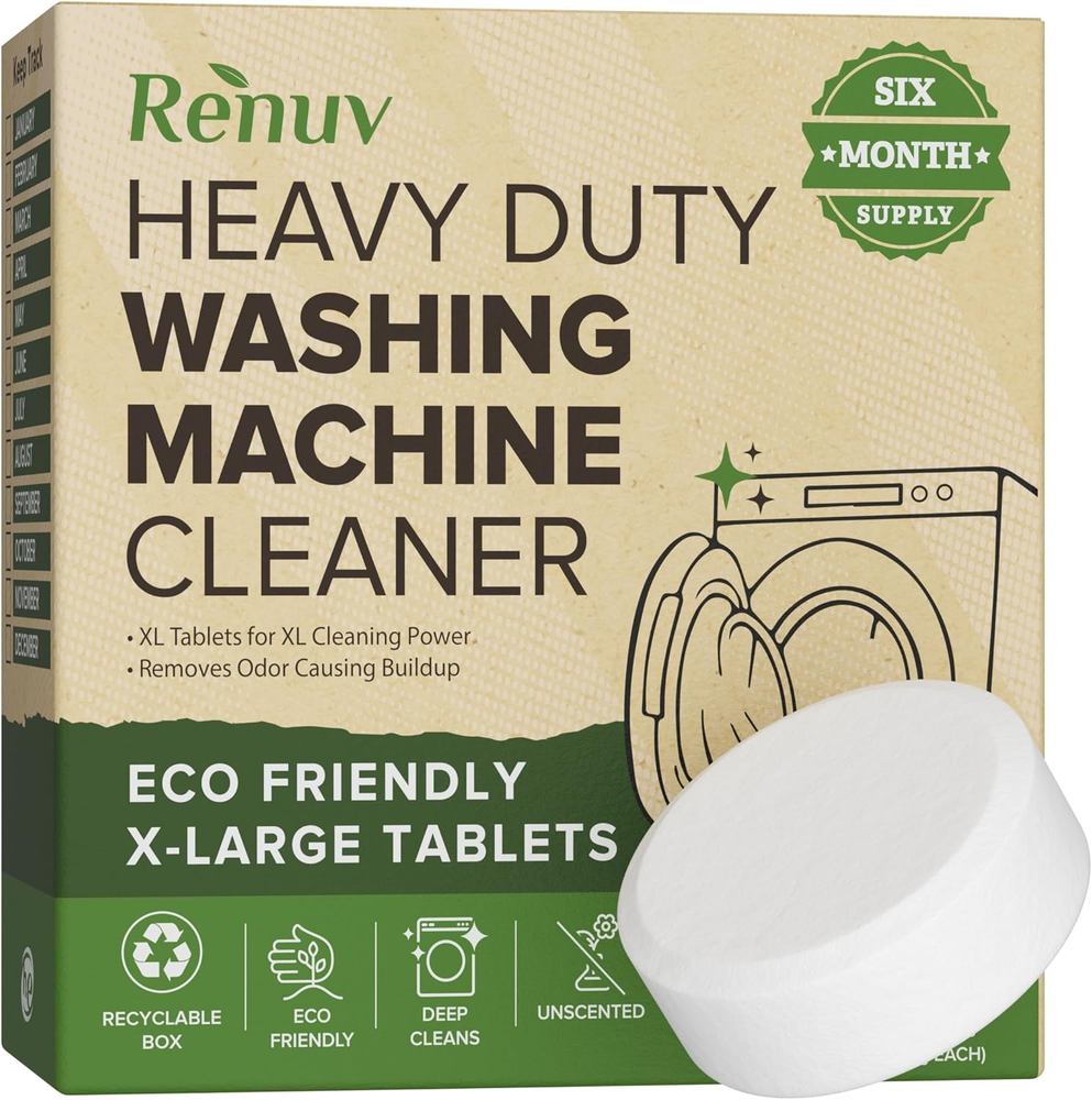 Heavy Duty Washing Machine Cleaner Descaler Tablets for Front Loaders - Deep Cleaning Action