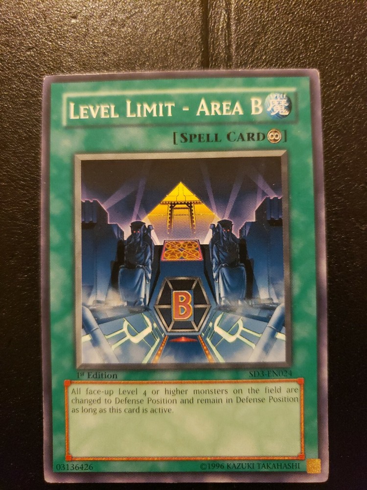 Level Limit Area B SD3-EN024 Structure Deck Blaze of Destruction 1st Edition
