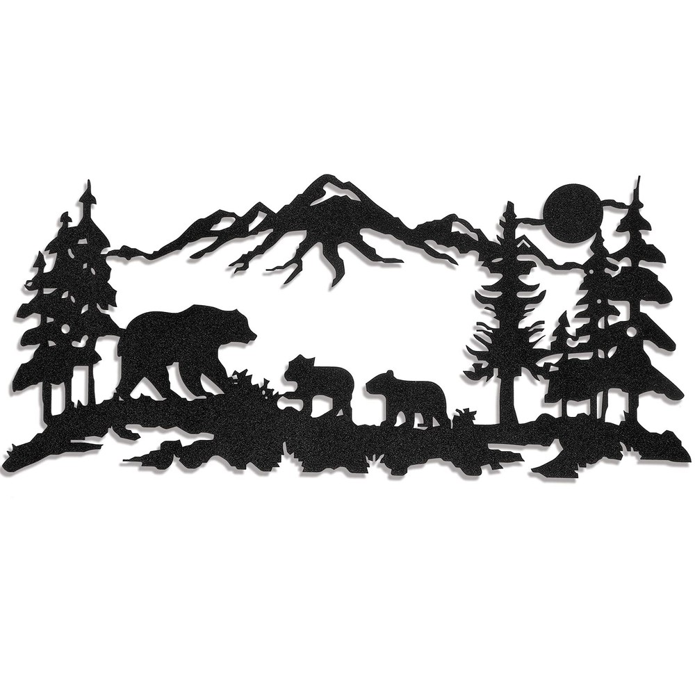 Metal Deer Wall Art Forest Deer Wall Decor Metal Mountain Deer Cabin Decor Deer