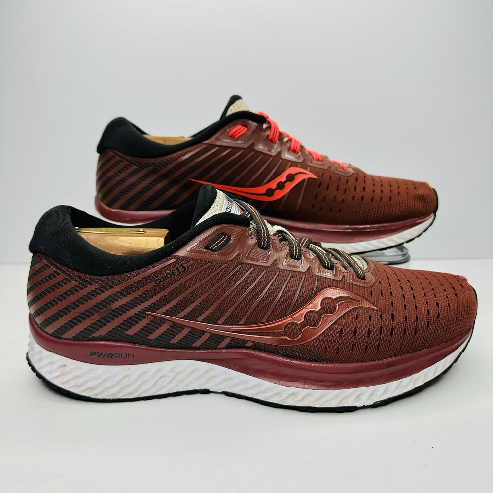 Saucony Guide 13 Jack Rabbit Running Shoes Mens Size 7.5 Orange Athletic Sneaker