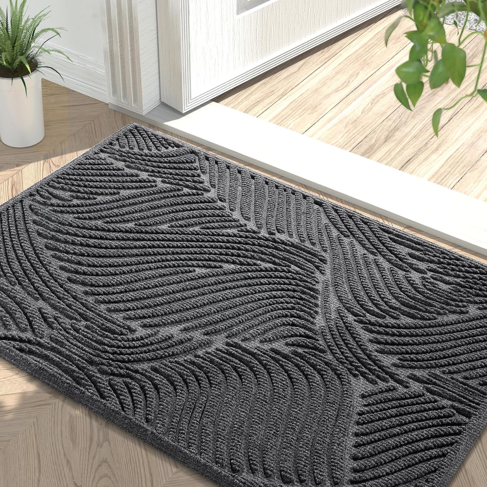 Front Door Mat outside Entrance 29.5X17, Absorbent Doormat, Stain and Fade Resis