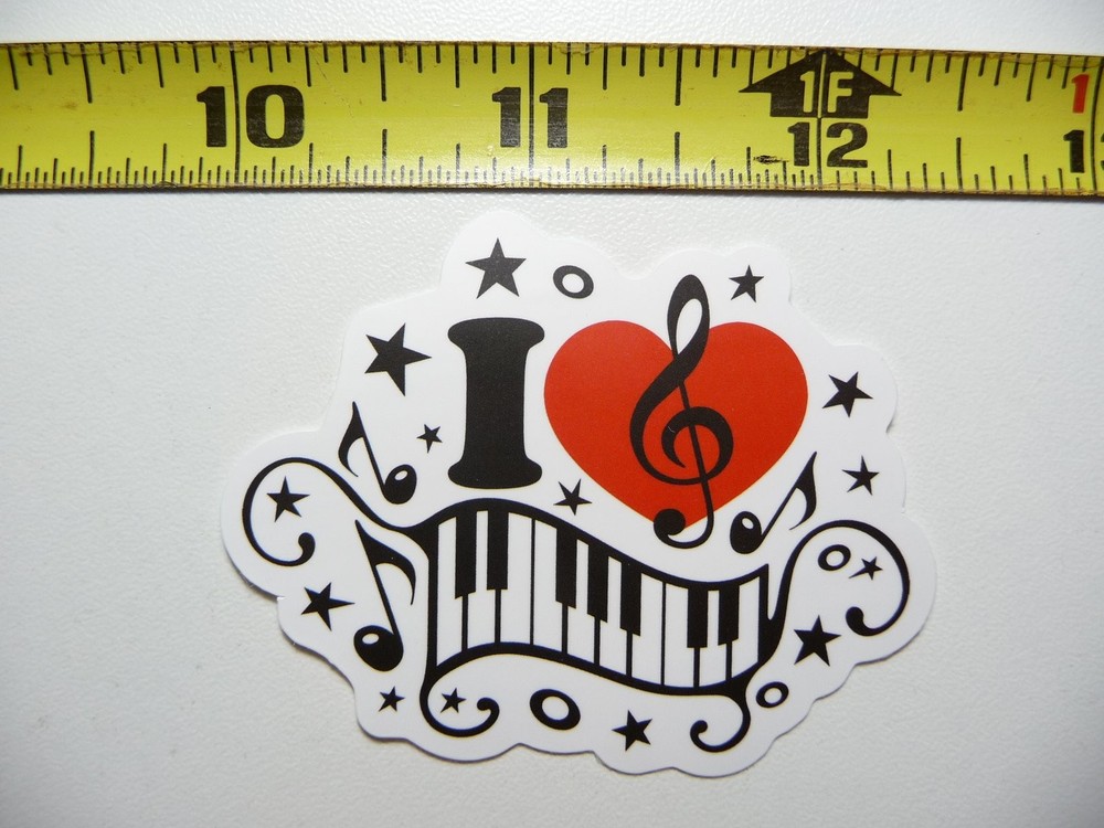 Music Lover Keyboard Sticker Decal for Musicians and Bands