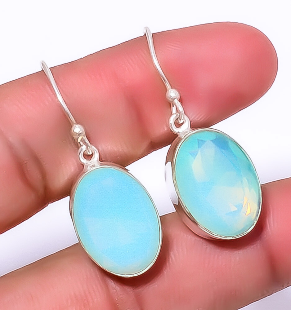 Milky Opal Handmade 925 Sterling Silver Earring 1.37