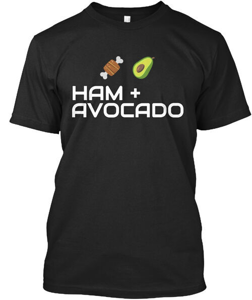 Ham + Avocado T-Shirt Made in the USA Size S to 5XL