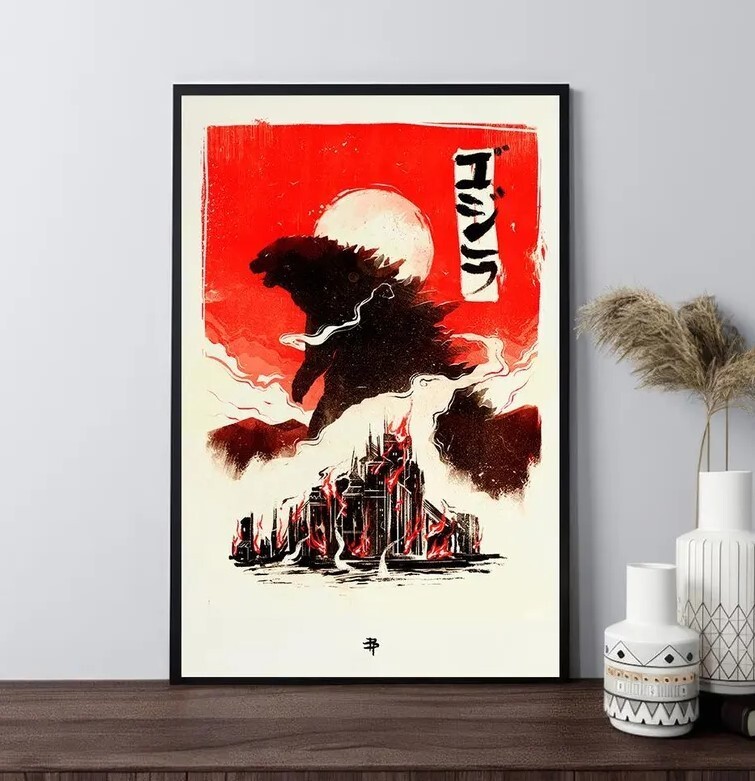 Godzilla Movie Poster, Film,  wall art, room decoration