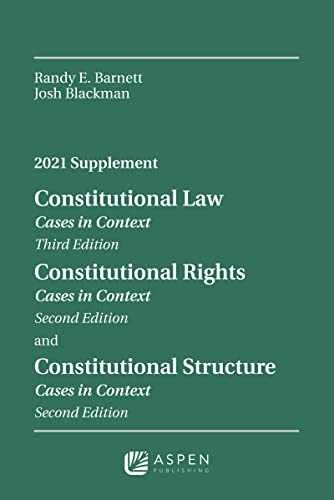 Constitutional Law: Cases in - Paperback, by Barnett Randy E.; - Very Good