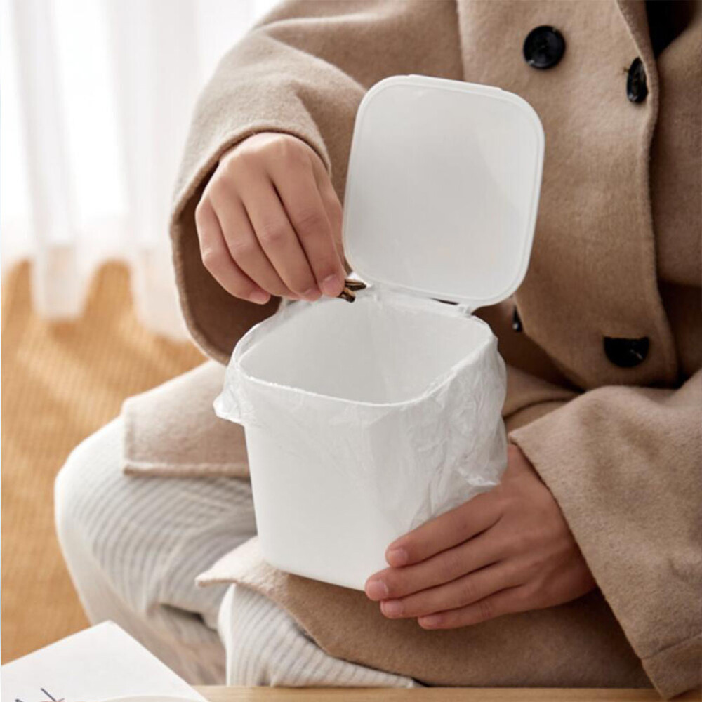 Outdoor Desktop Trash Can Replacement Garbage Fruit Fly Isolation Office