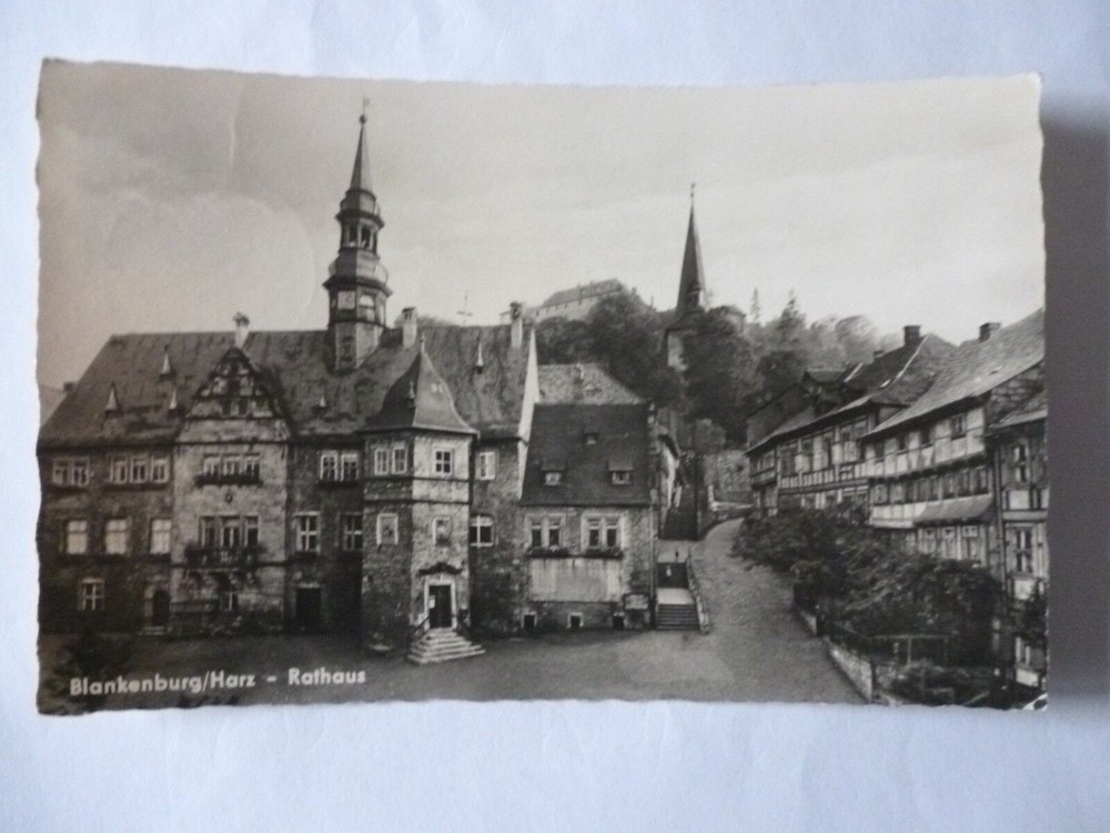 Postcard Blankenburg Harz City Hall 1950s??
