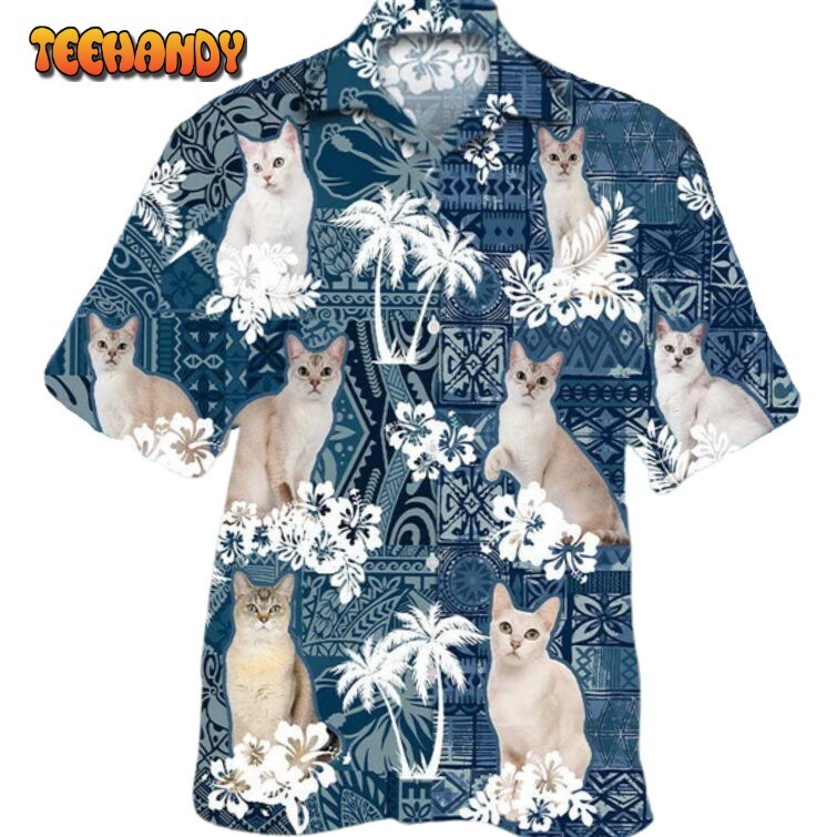 Burmilla Hawaiian Shirt Cat In Hawaiian Shirt 3D Printed Hawaiian Cat Shirt