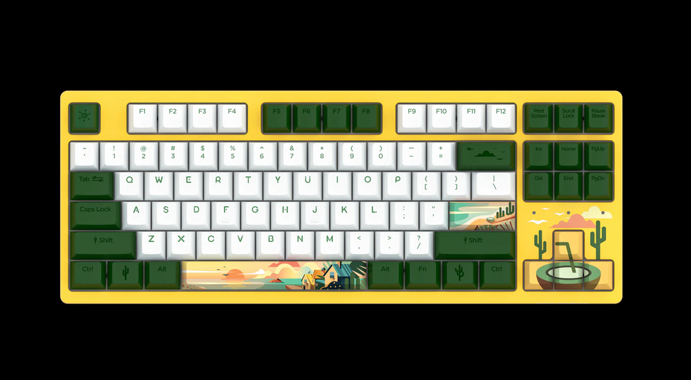 DAREU A87 Gold Wired Mechanical Gaming Keyboard for Summer Enthusiasts