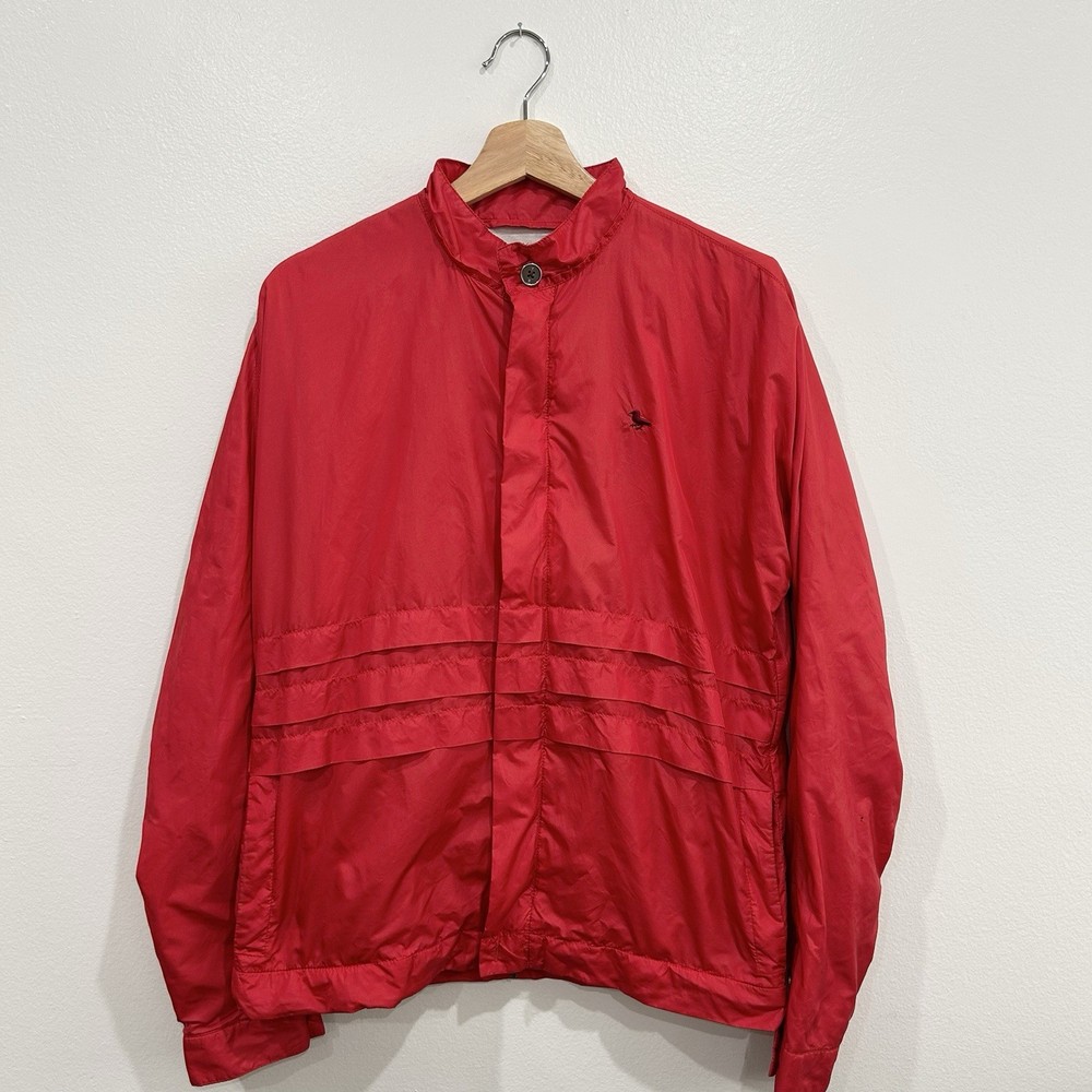 ModernAmusement Rare Red Jacket Men’s M Lightweight Windbreaker Streetwear Retro