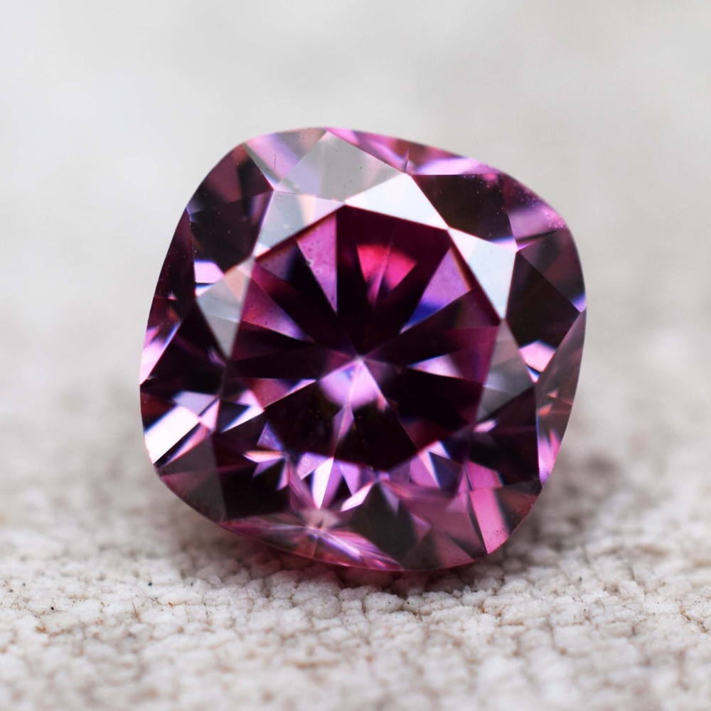 3.10 CT Lab-Created Pink Diamond Cushion Brilliant Cut Certified Loose Gemstone