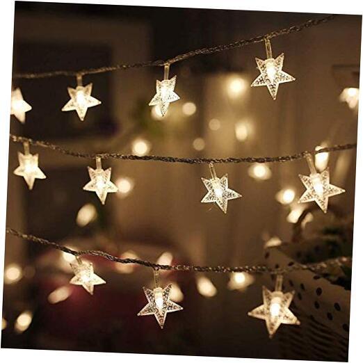 100 LED Star String Lights, 33FT Plug in Fairy Star lights - 49 ft *Warm White