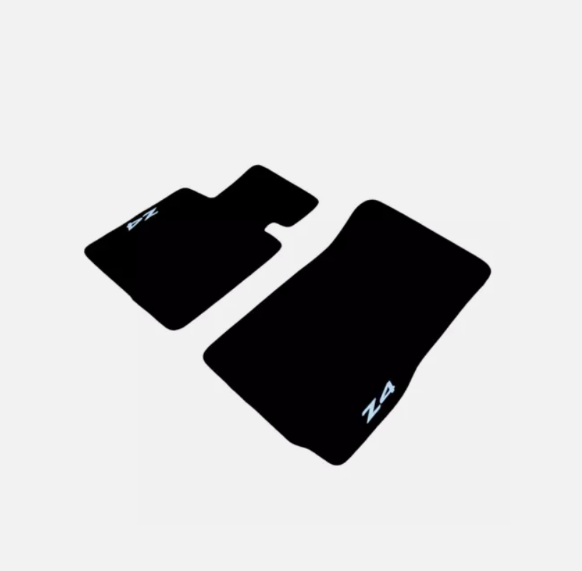 For BMW Z4 E85/86 2004-2009 Front Car Floor Mats Velour Black Carpet Liners 2pc
