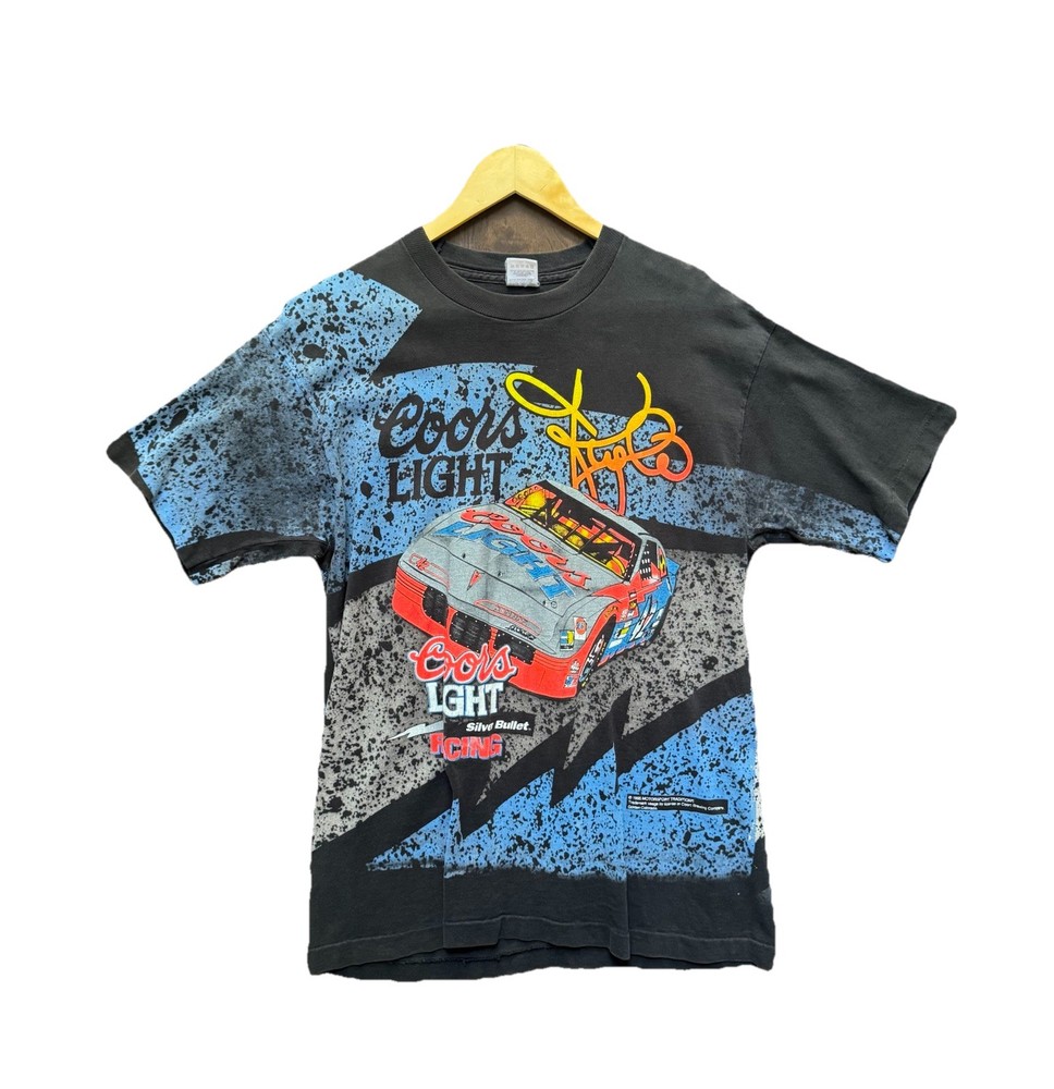 VTG 1995 Nascar Coors Light Kyle Petty Silver Bullet T-Shirt Size L