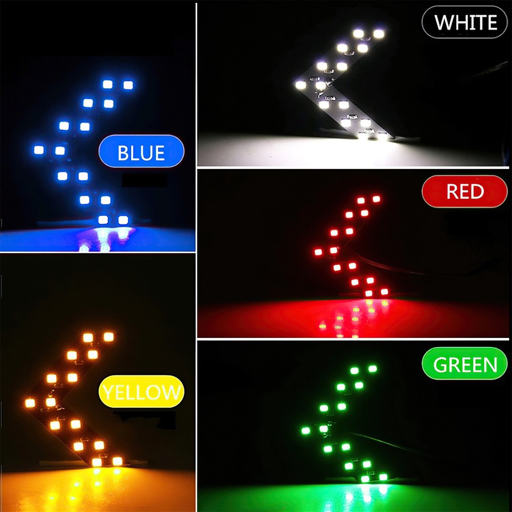 2pcs Car Side Rear View Mirror 14-SMD LED Lamp Turn Signal Light Universal