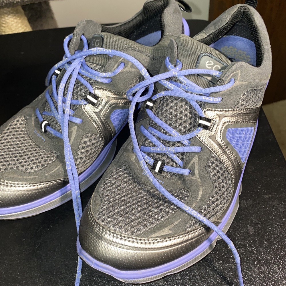 Ecco Womens Biom Evo Trainer Lite Blue Running Lace Up Shoes Size 38 US 7-7.5