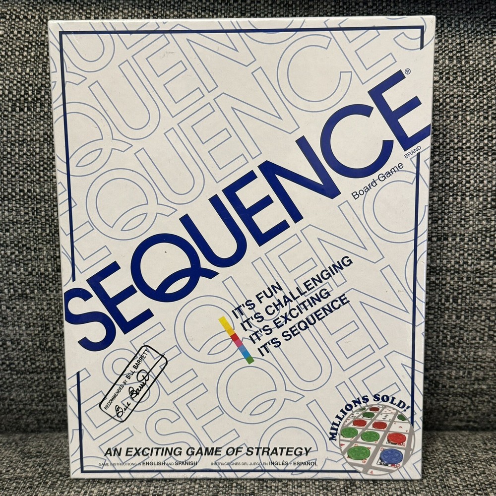 NEW Sequence Board Game Strategy Challenging Sequence Brain Game Kids Adults