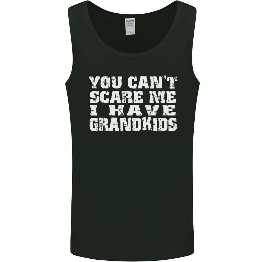 Cant Scare Me Grandkids Grandparents Day Mens Vest Tank Top