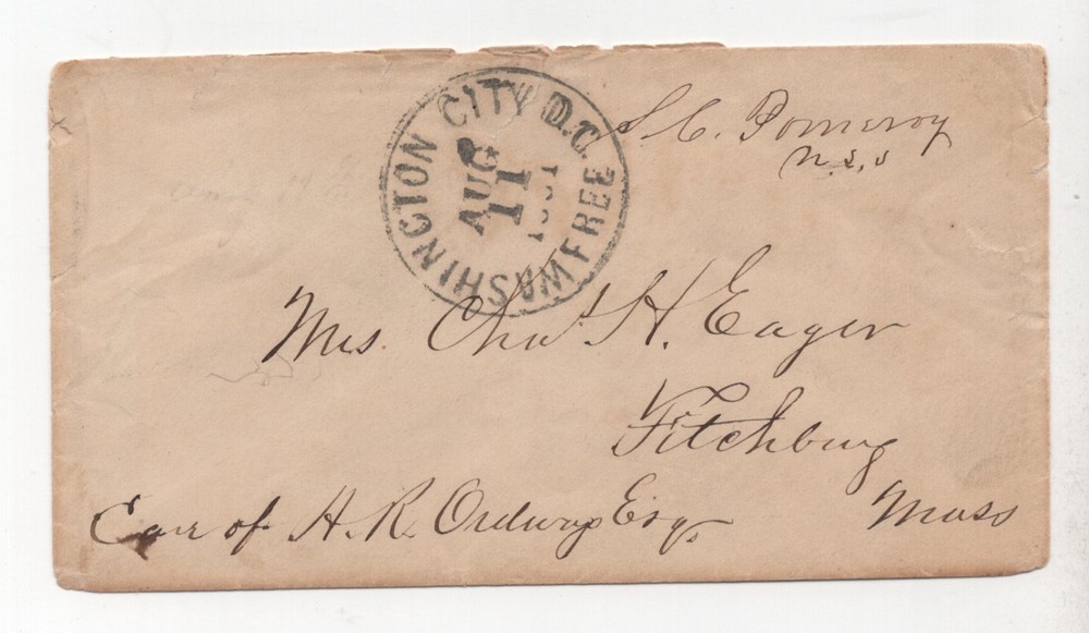 US 1861 SENATOR SAMUEL C. POMEROY OF KANSAS SERVED DURING THE CIVIL WAR