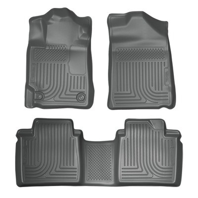 Husky Liners 98512 Gray Plastic Floor Mats for 2007-2011 Toyota Camry Front and 2nd Row