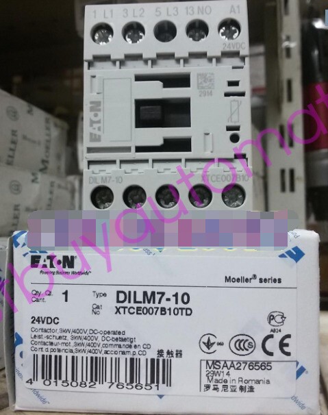 1PC NEW EATON MOELLER Contactor DILM7-10 24VDC XTCE007B10TD #LL