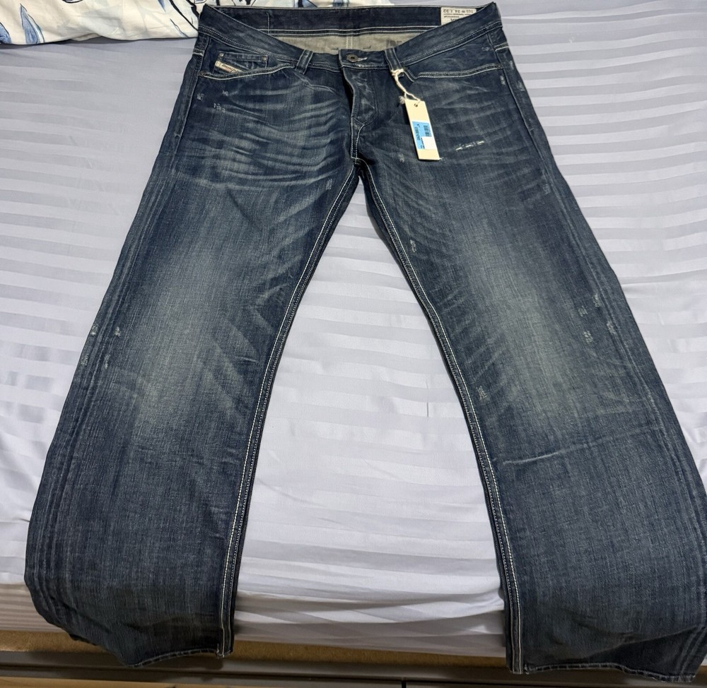 🔥 Men's Diesel Jeans Viker 34x32 Denim Regular Straight Button Fly New Tag 👖
