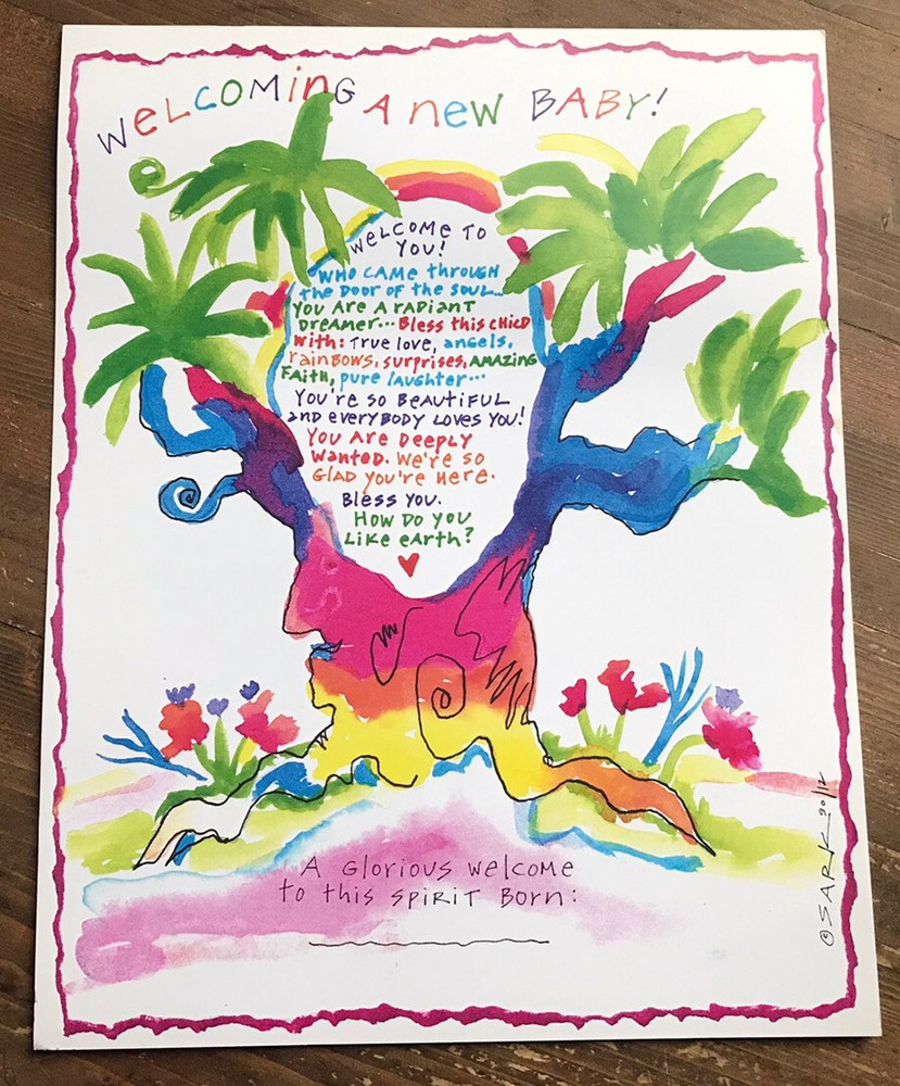 Celebrate New Baby with Inspirational SARK Planets Poster 11x14