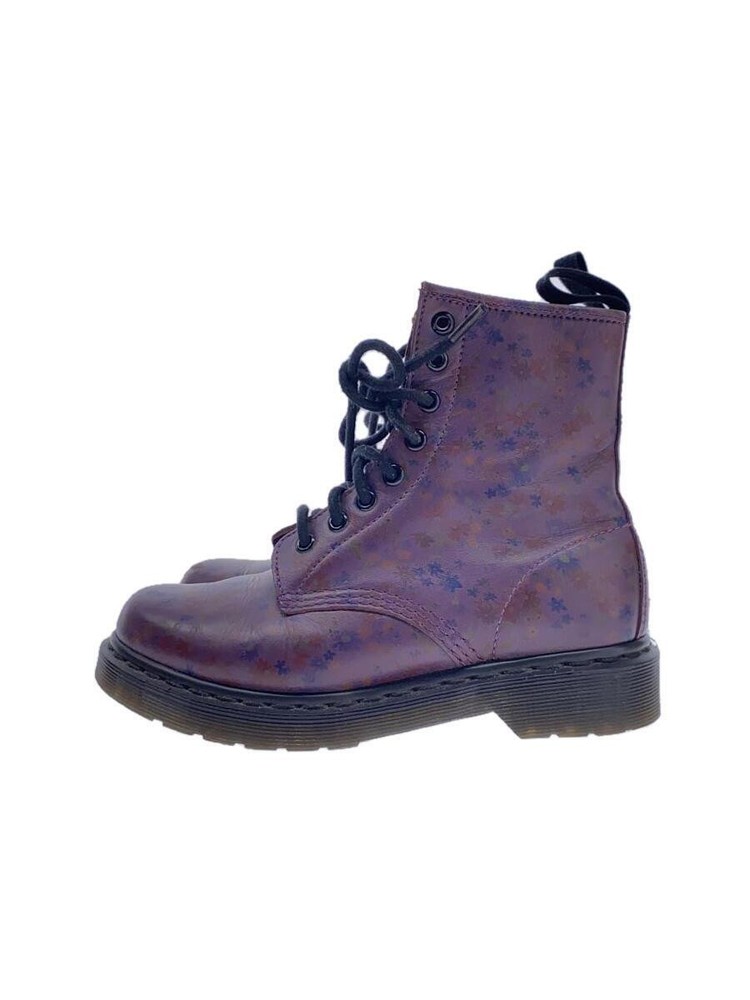 Dr. Martens 8Eye Boot/8 Hole/Flower/Floral/Lace-Up Boots/Us6/Bold-/Leather/13651
