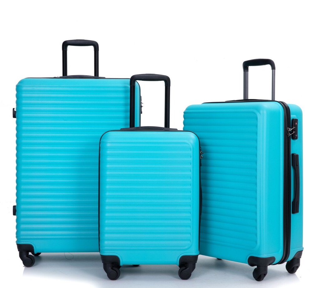 3PCS ABS Hardshell Spinner Wheels Suitcase Luggage with TSA Lock 20''24''28''