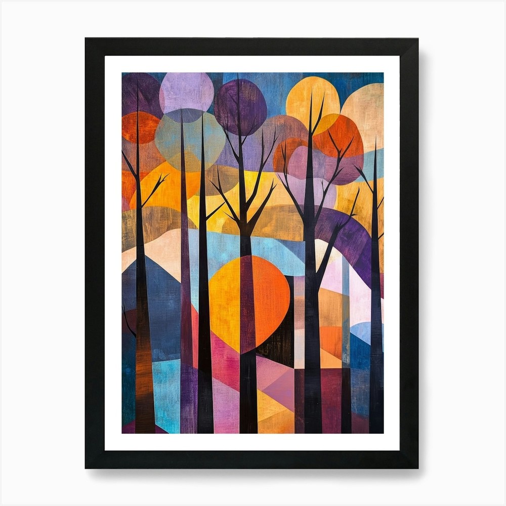 Trees At Sunset Art Print Framed Wall Art Poster Canvas Print Picture