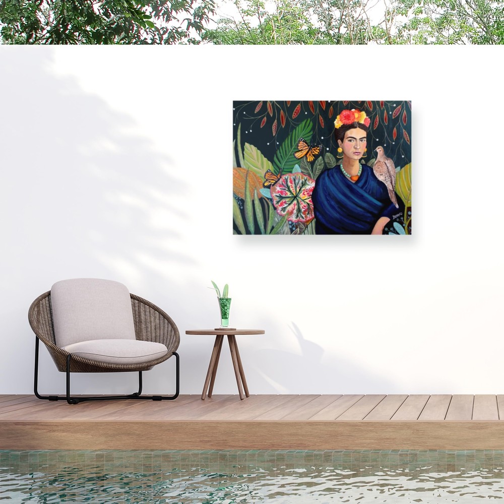 Outdoor Canvas Art - Sylvie Demers 'Frida' Wall Art for Outdoor Spaces, Patio...