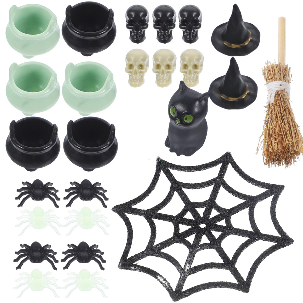 DIY Halloween Miniature Plastic Figurines for Dollhouse Decor
