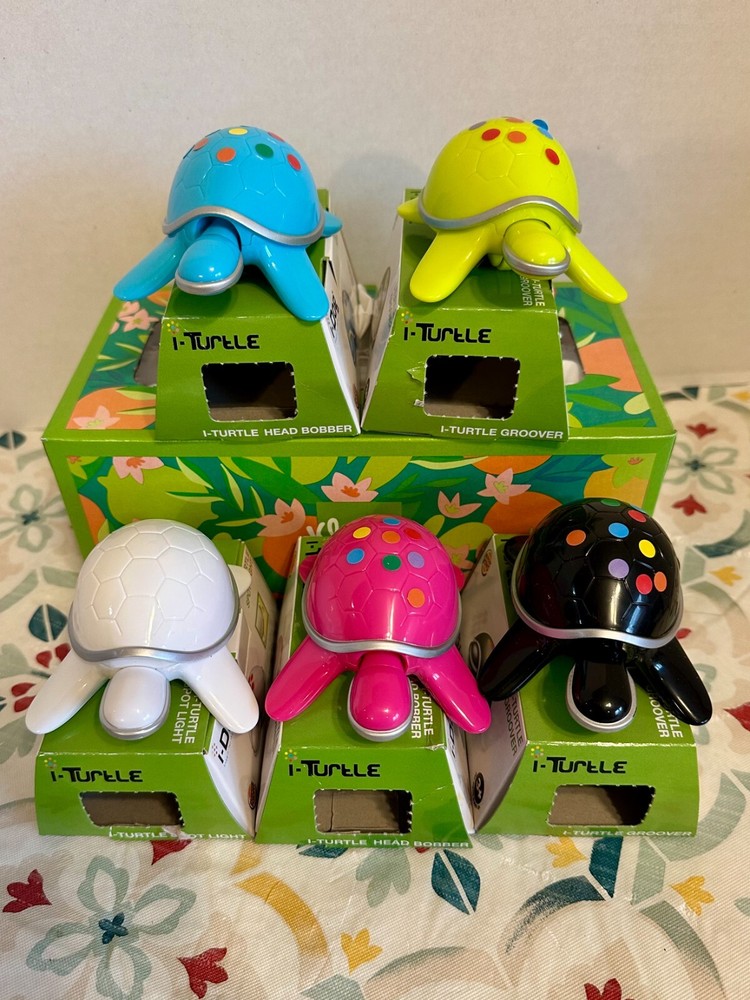 Vintage 2007 Burger King I-Turtle Toy Lot of 5 Complete Set With Boxes