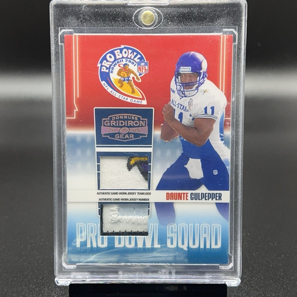 2005 Donruss Gridiron Gear Daunte Culpepper Pro Bowl Worn Patch 2/5