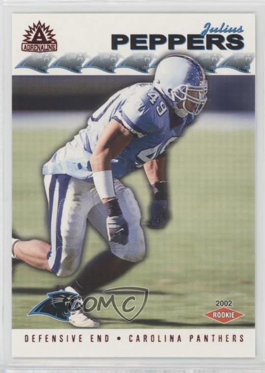 2002 Pacific Adrenaline Red Julius Peppers #42 Rookie RC HOF