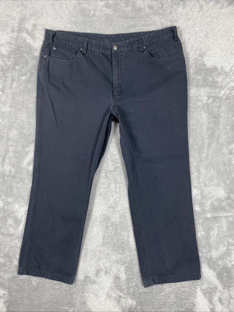 Pantalones de mezclilla Duluth Trading para hombre 44x31 *REAL* ropa de trabajo de lona de peso pesado azul