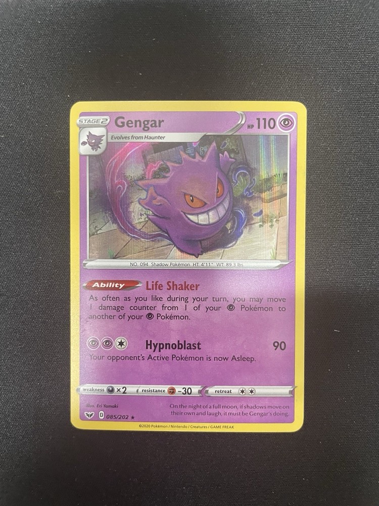 Gengar 085/202 Holo Rare Sword & Shield Pokemon Card