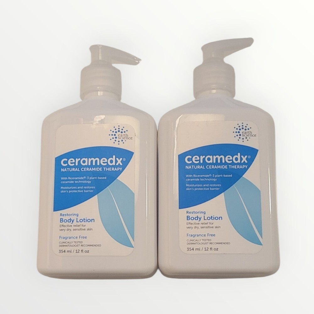 Restoring Body Lotion Fragrance Free  12 Oz By Ceramedx - 2 Pack