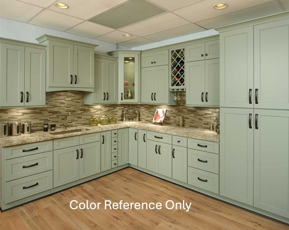 10 x 10 Fresh Sage Shaker Kitchen Cabinets, RTA (Ready to Assemble)